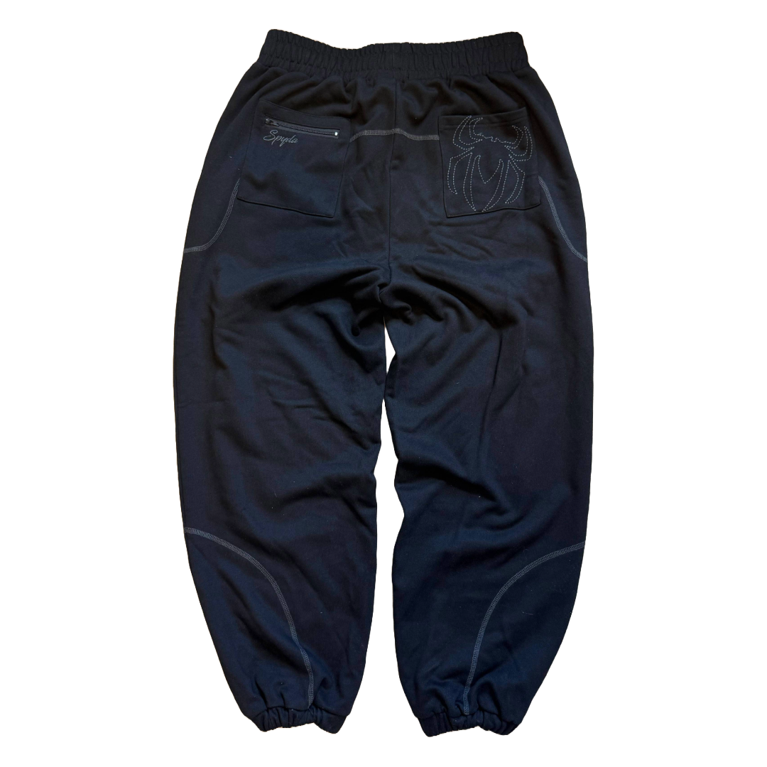SPYDA REVERSE STITCH JOGGERS *BLACK*