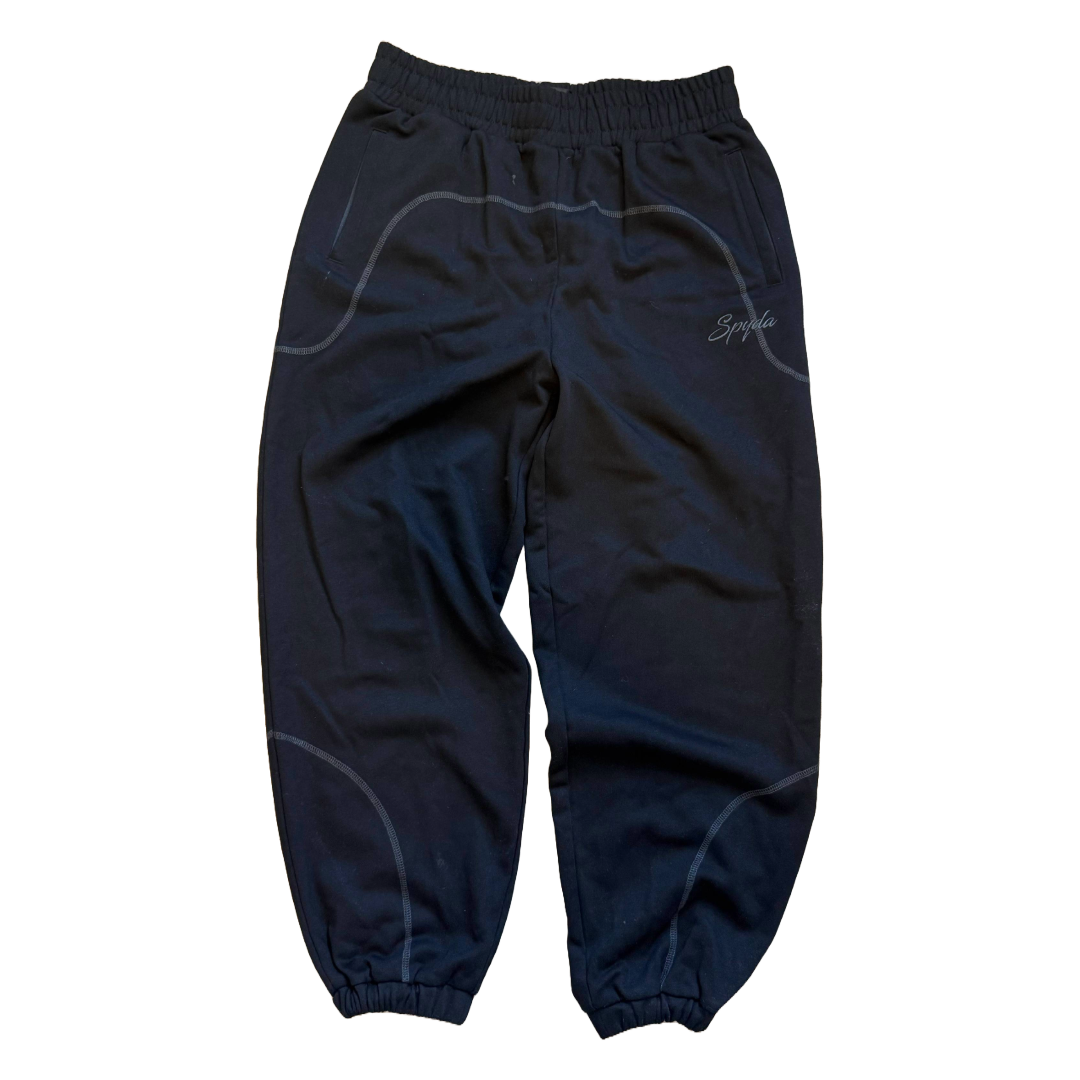 SPYDA REVERSE STITCH JOGGERS *BLACK*
