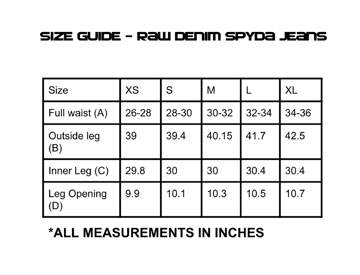 SPYDA BAND *RAW DENIM*